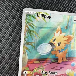Pokemon TCG Lillipup 154/086 SV: White Flare llustration Rare Holo Card - Image 3