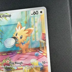 Pokemon TCG Lillipup 154/086 SV: White Flare llustration Rare Holo Card - Image 4