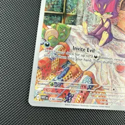 Pokemon TCG Purrloin 136/086 SV: White Flare Holo Illustration Rare Card - Image 5