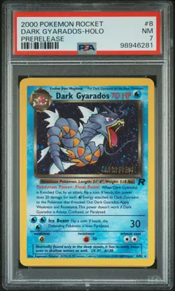 Dark Gyarados - PSA 7 Holo Prerelease Promo - 8/82 Team Rocket - Pokemon (281) - Image 1