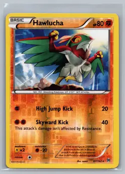 Hawlucha 87/162 Reverse Holo Rare XY - BREAKthrough Pokemon Near Mint or Better - Image 1