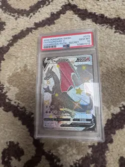 2020 Pokemon SWSH Champion's Path Charizard v Full Art 79/73 PSA 10 Secret - Image 1