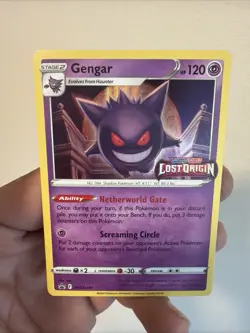 Pokemon Gengar Black Star Promo Stamped Lost Origin Holo SWSH241 NM - Image 1