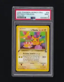 2000 Pokemon World Collection Birthday Pikachu English PSA Mint 9 - Image 3