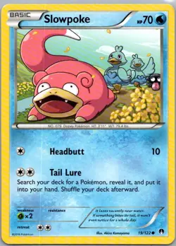 Pokemon TCG Slowpoke 19/122 BREAKpoint NM - Image 1