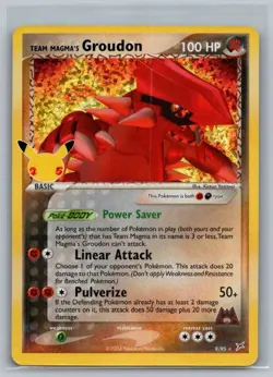 Team Magma's Groudon 9/95 Celebrations: Classic Collection Pokemon Holo NM - Image 1
