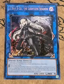 Yugioh A Bao A Qu, the Lightless Shadow SUDA-EN049 1st Edition Secret Rare NM - Image 1