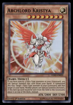 Archlord Kristya Destiny Soldiers DESO-EN050 Super Rare Yugioh Lightly Played - Image 1