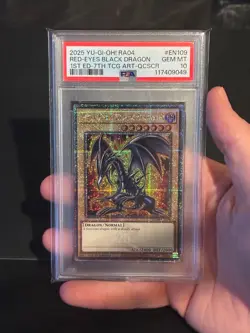 Red-Eyes Black Dragon QCR (7th TCG Artwork) RA04 GEM MINT 10 - Image 3