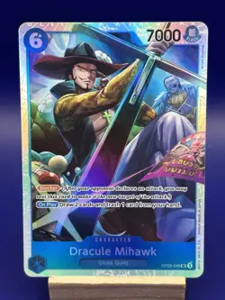 BANDAI ONE PIECE Dracule Mihawk Lot x3 OP01-070 SR-OP09-048 SR-ST12-003 SR Promo - Image 3