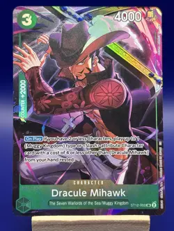 BANDAI ONE PIECE Dracule Mihawk Lot x3 OP01-070 SR-OP09-048 SR-ST12-003 SR Promo - Image 4