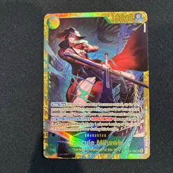 One Piece The Azure Sea's Seven Foil Dracule Mihawk OP14-119 SEC NM - Image 1
