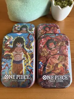 Lot Of 4 NEW Sealed ONE PIECE TCG TIN PACK VOL 1 SET TS-01 - Image 1