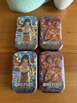 Lot Of 4 NEW Sealed ONE PIECE TCG TIN PACK VOL 1 SET TS-01 - Image 2