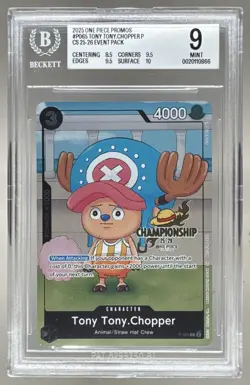 0866 Tony Tony Chopper 2025 One Piece Championship Event Promo #P-065 BGS 9 - Image 1