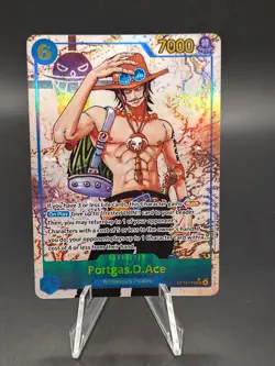 One Piece Carrying On His Will Portgas D Ace OP13-119 Alternate Alt Art SEC NM - Image 1