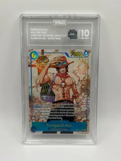 Portgas.D.Ace One Piece Carrying On His Will OP13-119 Alt Art TAG 10 GEM MINT - Image 1