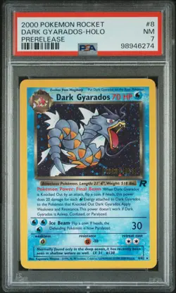Dark Gyarados - PSA 7 Holo Prerelease Promo - 8/82 Team Rocket - Pokemon (274) - Image 1