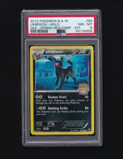 2012 Pokemon B&W Umbreon Holo Championship Staff Promo PSA 8 - Image 1