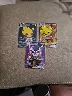 Pikachu Goku Dragon Ball Z / Cute Cosplay Holo Card, Vegeta And Frieza - Image 1