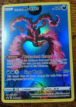 Galarian Moltres SWSH284 Black Star Promo Full Art Pokemon Card NM - Image 1