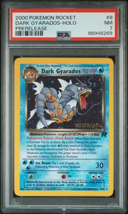 Dark Gyarados - PSA 7 Holo Prerelease Promo - 8/82 Team Rocket - Pokemon (269) - Image 1