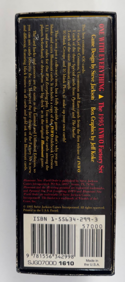 ILLUMINATI NEW WORLD ORDER INWO 1995 FACTORY SET 450 Cards Game STEVE JACKSON - Image 4