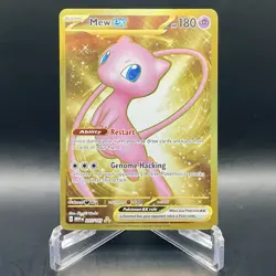 Mew ex 205/165 SV: 151 Hyper Rare (Gold) Full Art Holo Pokemon Card NM/M - Image 1