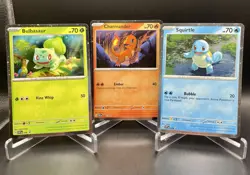 Bulbasaur 046 Charmander 047 Squirtle 048 Cosmos Holo Promo Lot of Pokemon Cards - Image 1