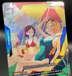 Moment of Rest (Alt Art) GD04-102 U+ Phantom Aria Foil Gundam Card Game NM/M - Image 5