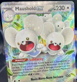 4x Maushold Holo Lot - Unique Art Collector's Lot of Maushold Pokemon Cards - Image 3