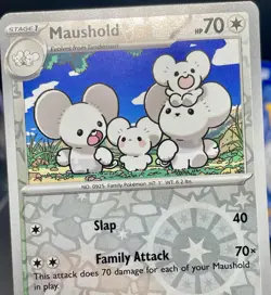 4x Maushold Holo Lot - Unique Art Collector's Lot of Maushold Pokemon Cards - Image 4
