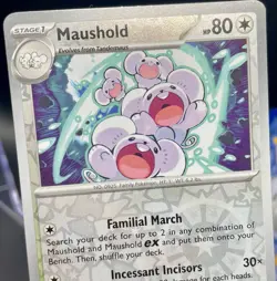 4x Maushold Holo Lot - Unique Art Collector's Lot of Maushold Pokemon Cards - Image 5