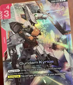 Gundam Kyrios GD04-034 LR Phantom Aria Textured Foil Gundam Card Game NM/M - Image 3