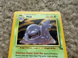 Pokemon TCG Muk Holo Rare Card 13/62 Fossil 1999 Unlimited - Image 2