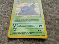 Pokemon TCG Muk Holo Rare Card 13/62 Fossil 1999 Unlimited - Image 3