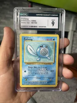 Poliwag 59/102 Base Set 1999 CGC 9 Graded Pokemon TCG Card English Regular - Image 1