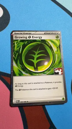 Growing Grass Energy (Cosmos Holo) 086/088 Prize Pack Series Cards Pokemon NM - Image 1