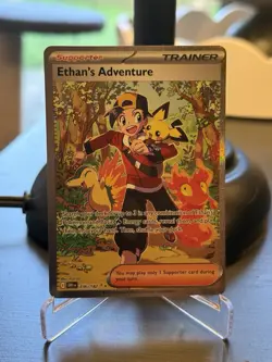 Ethan’s Adventure 236/182 Destined Rivals Illustration Rare Pokemon Card NM - Image 1