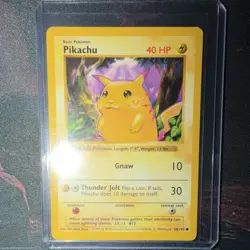 Pokemon Pikachu 58/102 Base Set Common Basic 1999 40 HP Regular Card Shadowless - Image 1