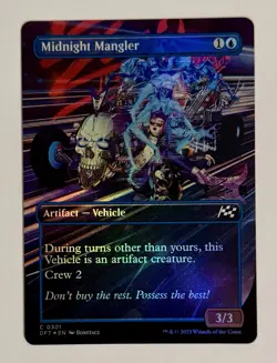 Midnight Mangler (Borderless) [Aetherdrift] Foil Near Mint MTG - Image 1