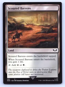 Scoured Barrens 293 Universes Beyond: Warhammer 40,000 Magic: The Gathering NM - Image 1