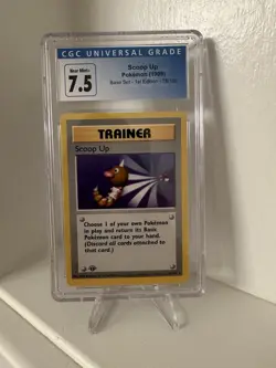 Pokemon Base Set 1st Edition Scoop Up 78/102 - CGC 7.5 Blue Label - Image 1