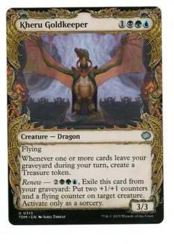 MTG Kheru Goldkeeper Showcase Tarkir Dragonstorm Magic The Gathering - Image 1