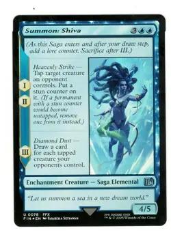 MTG Summon Shiva 78 Uncommon Final Fantasy Magic The Gathering Foil - Image 1