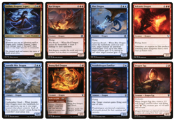MTG - 8 x Different FOIL Izzet (Blue & Red) Dragon spells - for Commander - M/NM - Image 1