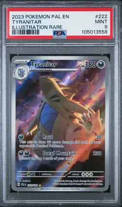Tyranitar Pokemon Scarlet Violet Paldea Evolved 222/193 Illustration Rare PSA 9 - Image 1