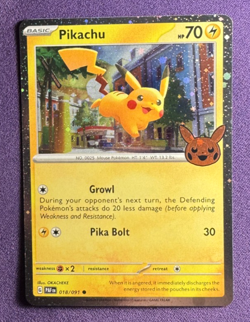 Pikachu 18/91 | Halloween Trick Or Trade 2024 | Cosmos Holo | Pokemon (NM) - Image 1