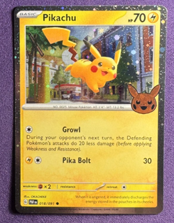 Pikachu 18/91 | Halloween Trick Or Trade 2024 | Cosmos Holo | Pokemon (NM) - Image 2