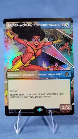 Spider-Woman, Stunning Savior (Borderless) Marvel's Spider-Man Foil MTG E - Image 1